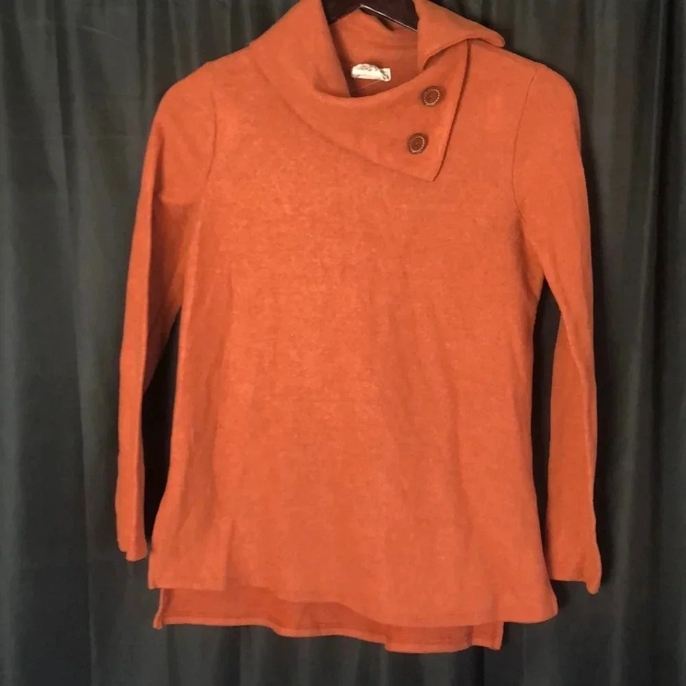 Orange Cowl Neck Sweater